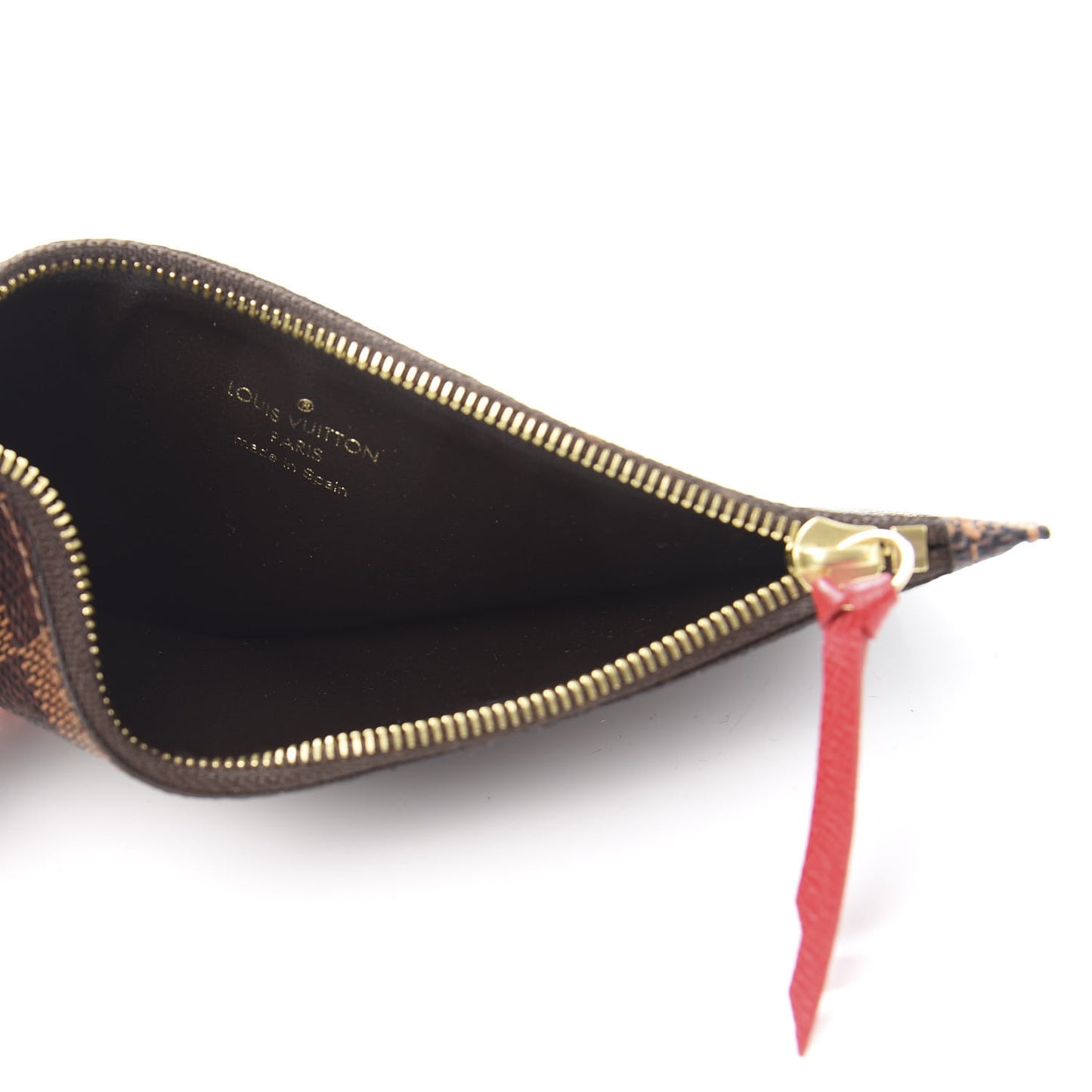 Damier Ebene Josephine Wallet Red