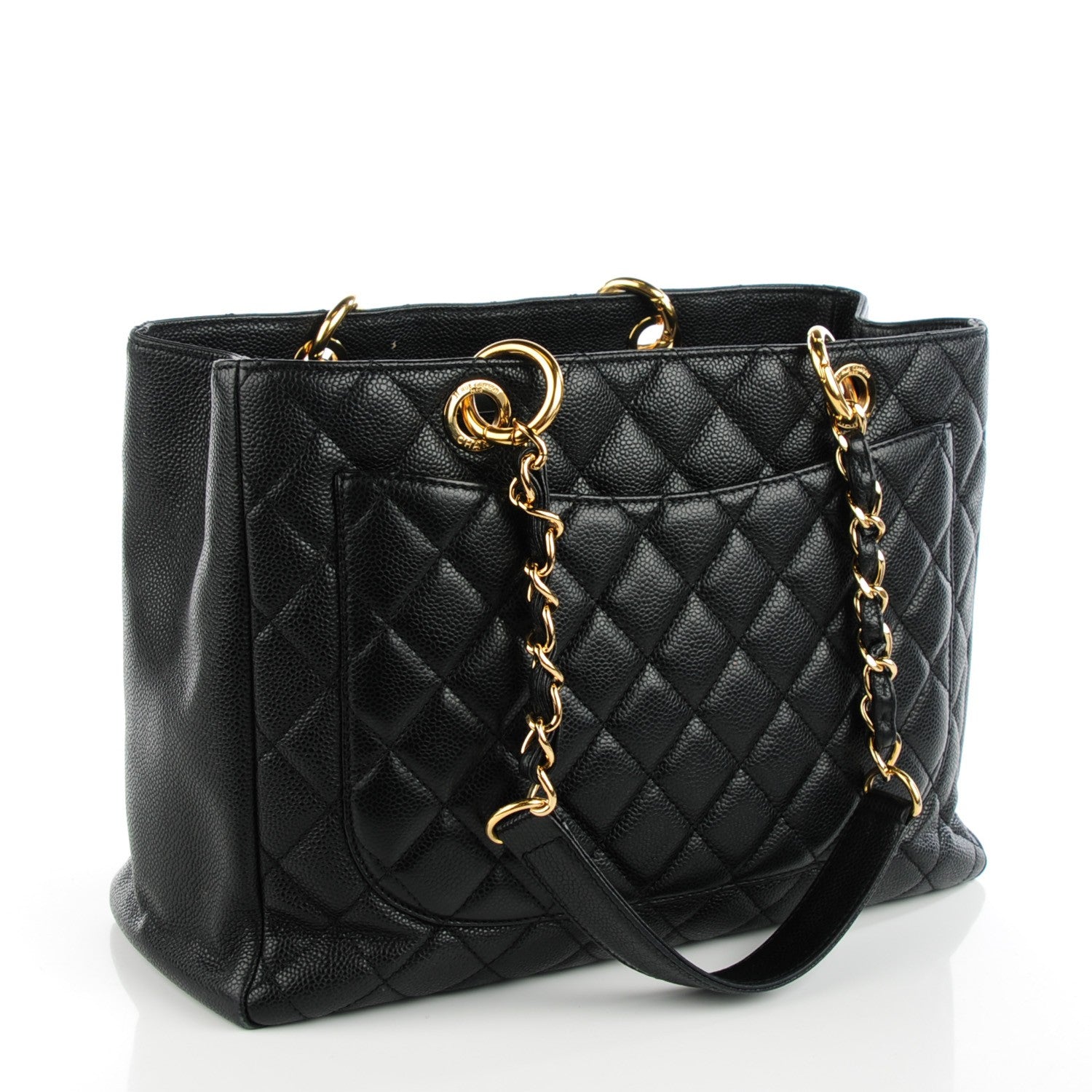 Chanel Caviar Quilted Grand Shopping Tote GST Black 3 of 7
