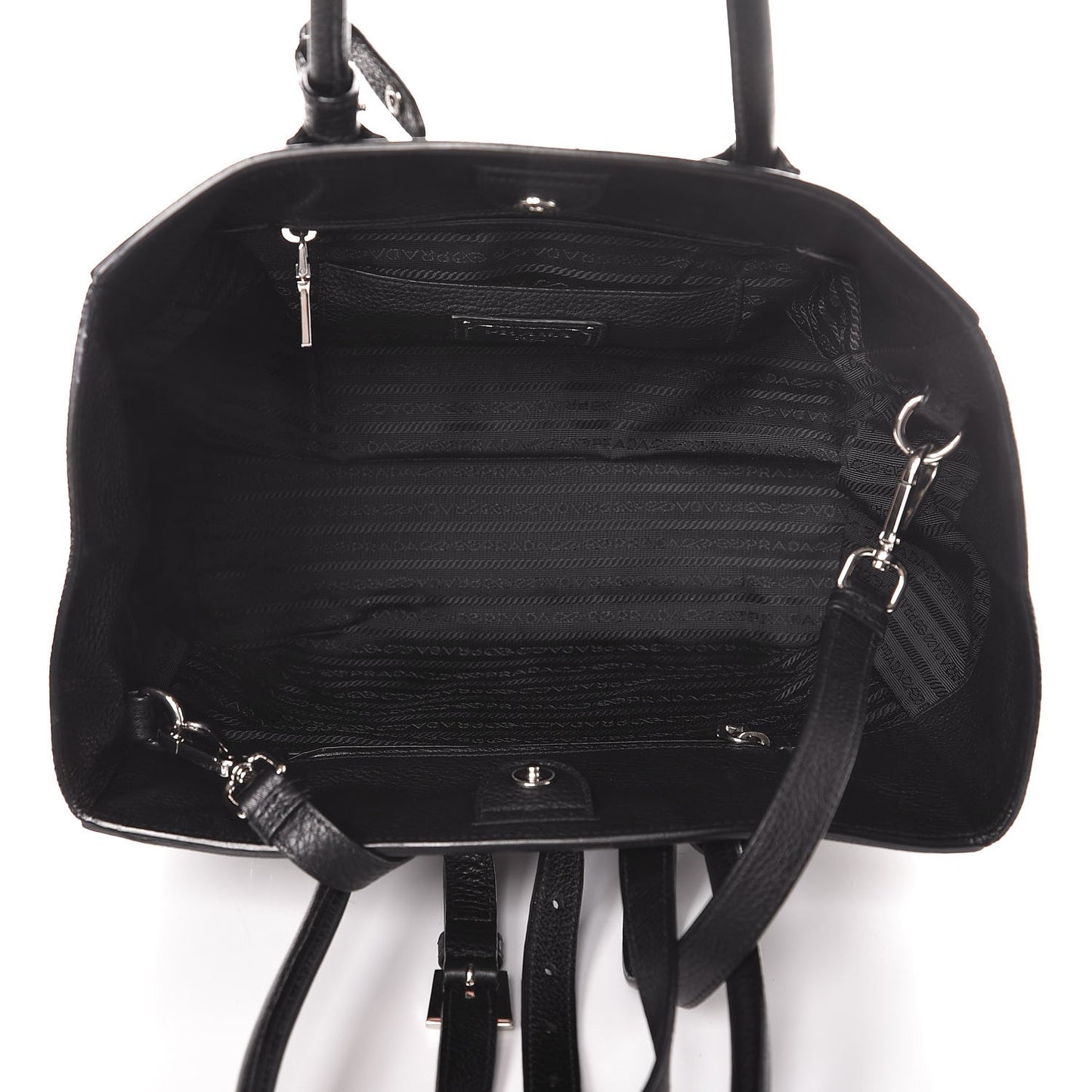 Vitello Phenix Shopping Tote Black