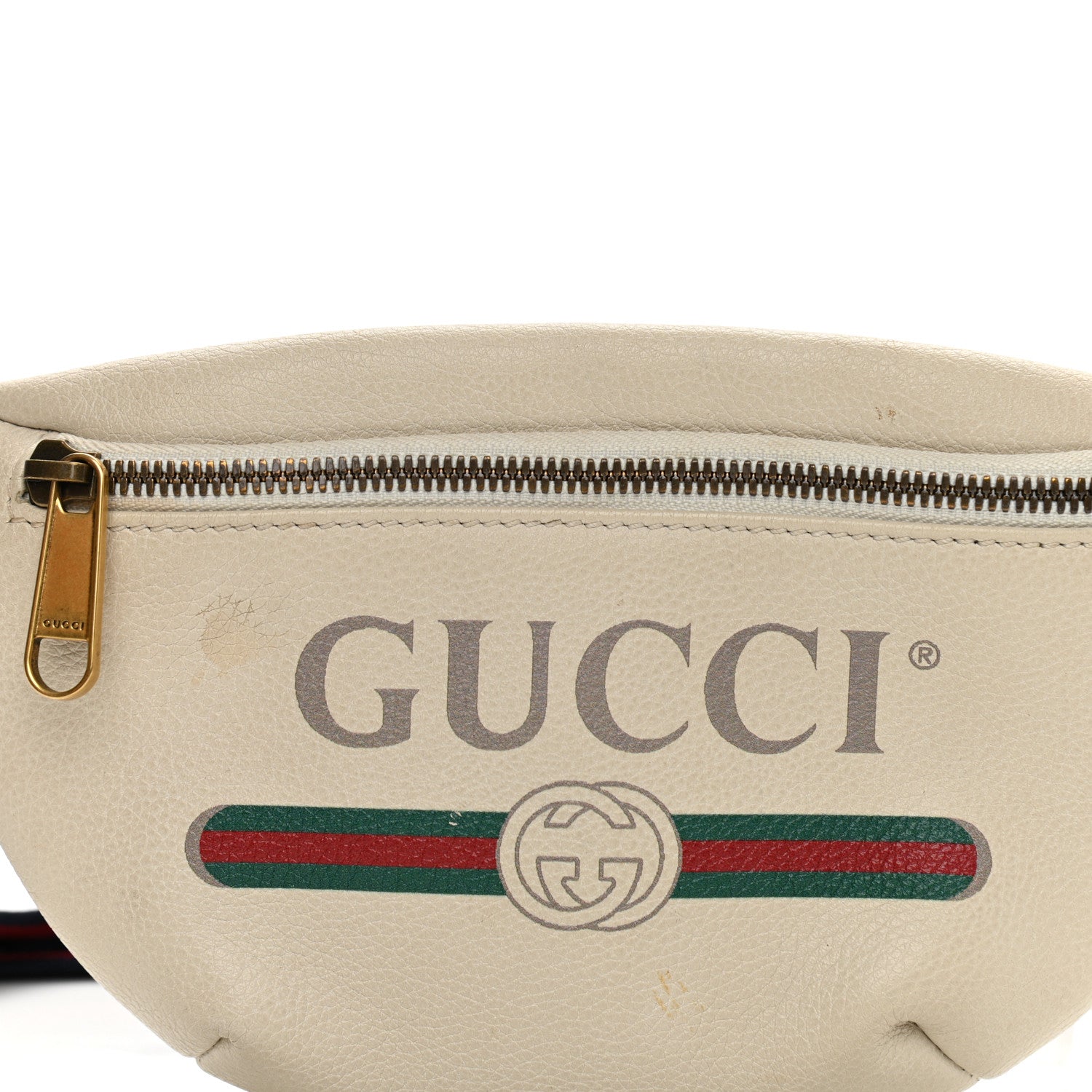 Gucci Grained Calfskin Small Logo Belt Bag White 8 of 13