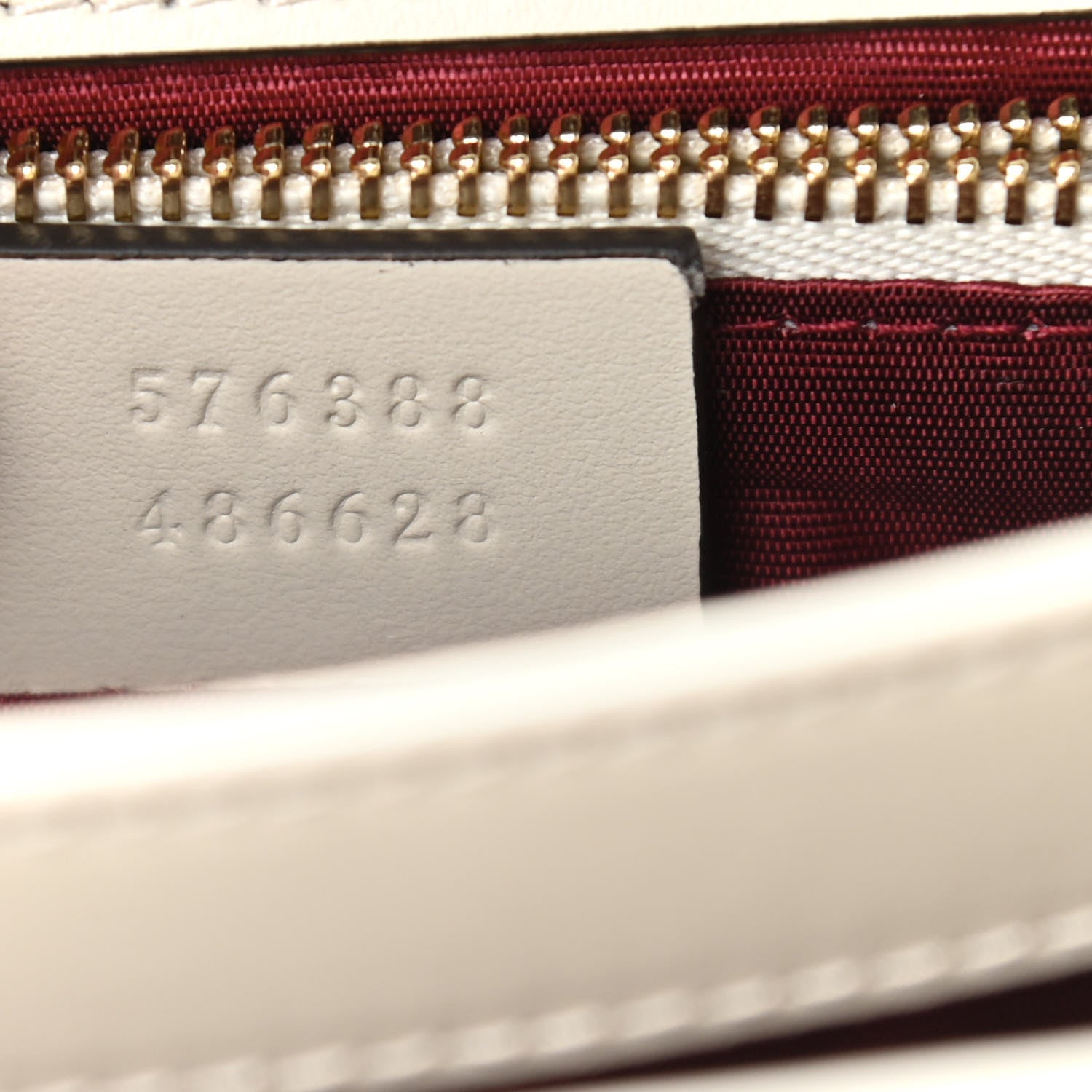 Gucci Grained Calfskin Small Zumi Shoulder Bag Mystic White 7 of 13
