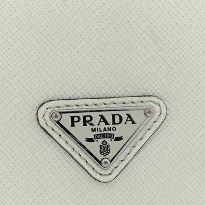 Prada Saffiano Flap Shoulder Bag White 11 of 11
