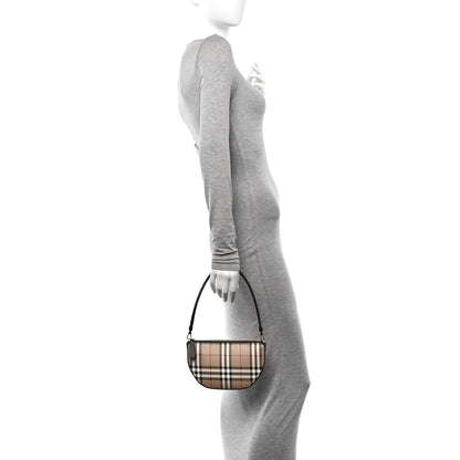Burberry Vintage Check Calfskin Olympia Slim Pouch Archive Beige 2 of 9