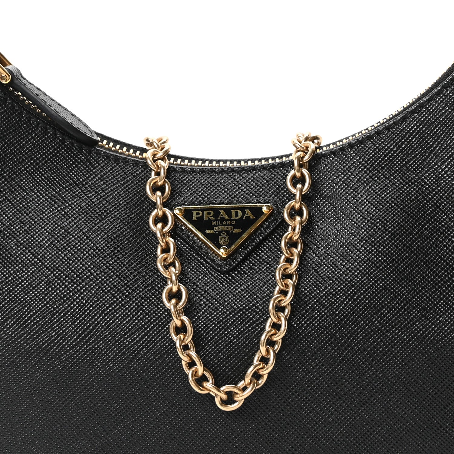 Prada Saffiano Lux Re-Edition 2005 Shoulder Bag Black 8 of 10