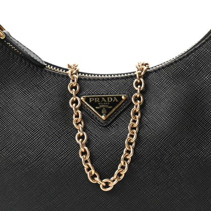 Prada Saffiano Lux Re-Edition 2005 Shoulder Bag Black 8 of 10