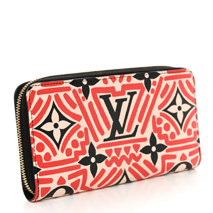 Louis Vuitton Monogram Giant Crafty Zippy Wallet Creme Rouge Black 3 of 12