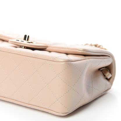 Chanel Iridescent Calfskin Quilted Mini Rectangular Flap Beige 7 of 11