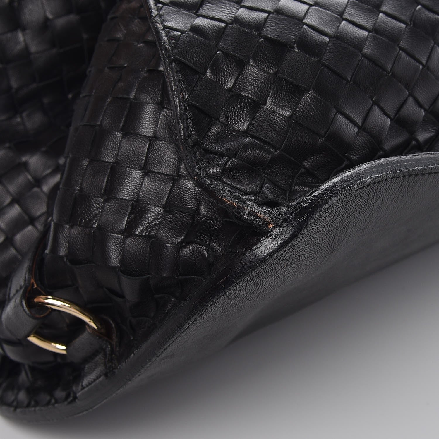 Bottega Veneta Nappa Intrecciato Shoulder Bag Black 16 of 17