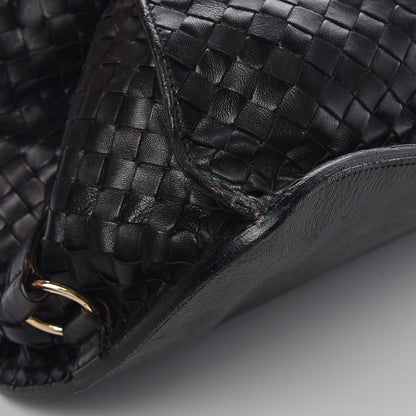 Bottega Veneta Nappa Intrecciato Shoulder Bag Black 16 of 17