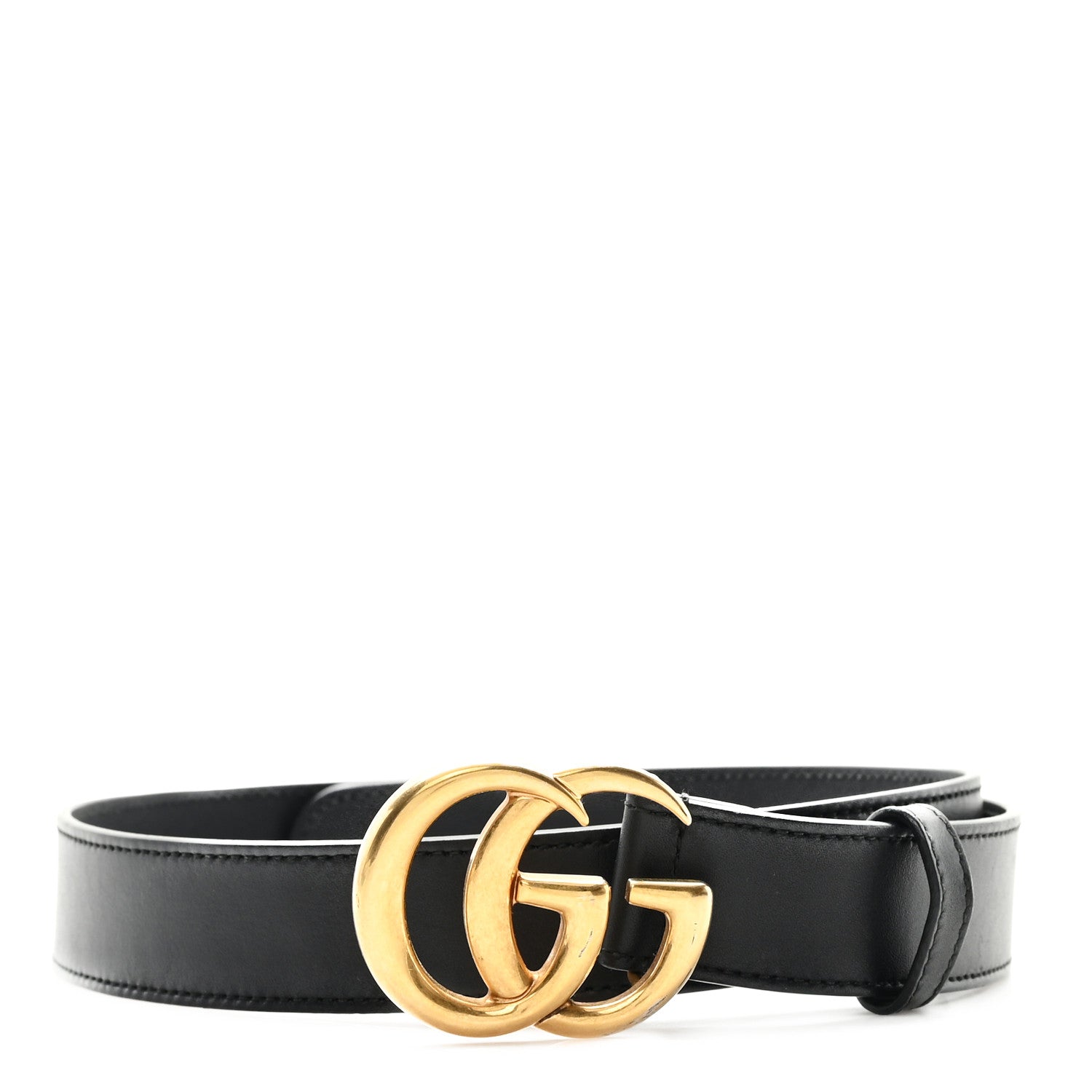 Gucci Calfskin Double G 30mm Belt 75 30 Black 1 of 4