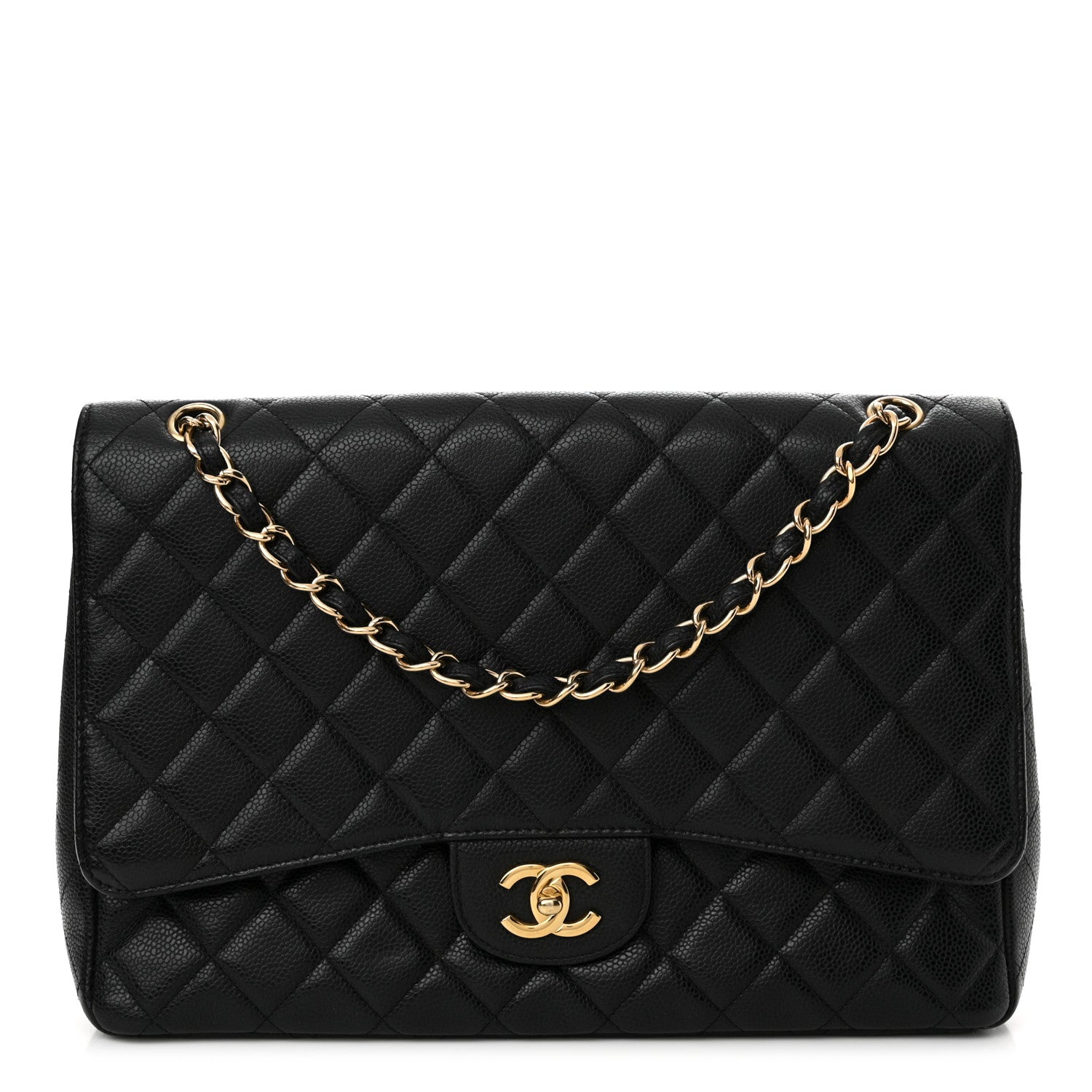 Chanel Caviar Maxi Single Flap Black 1 of 12