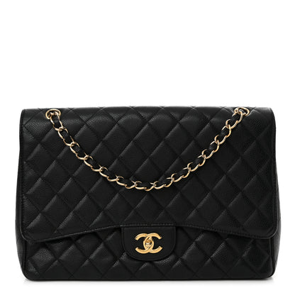 Chanel Caviar Maxi Single Flap Black 1 of 12