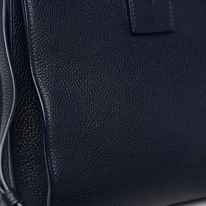 Saint Laurent Grained Calfskin Small Supple Sac De Jour Navy 8 of 14