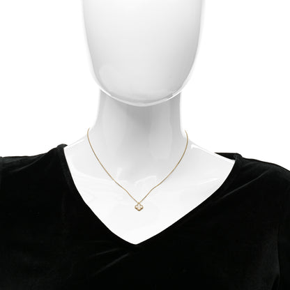 Van Cleef & Arpels 18K Yellow Gold Mother of Pearl Sweet Alhambra Pendant Necklace 2 of 6