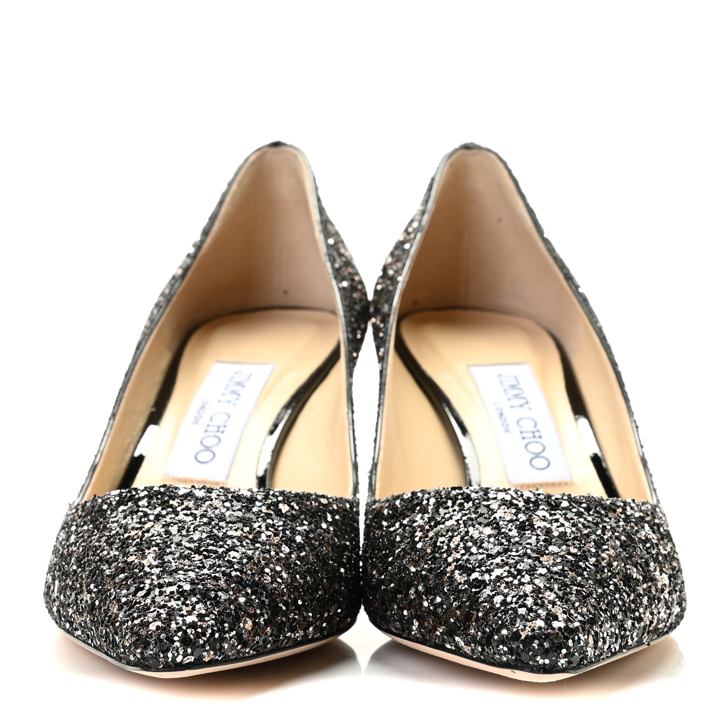 Coarse Glitter Pointy Toe Romy 40 Pumps 36.5 Twilight