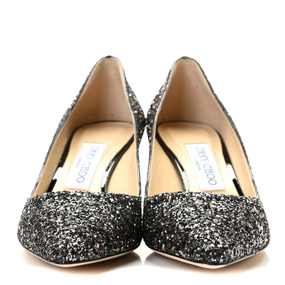 Jimmy Choo Coarse Glitter Pointy Toe Romy 40 Pumps 36.5 Twilight 5 of 10