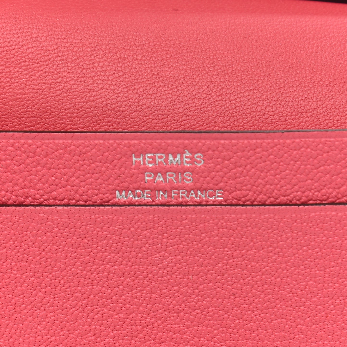 Chevre Mysore Bearn Card Holder Wallet Rose Lipstick