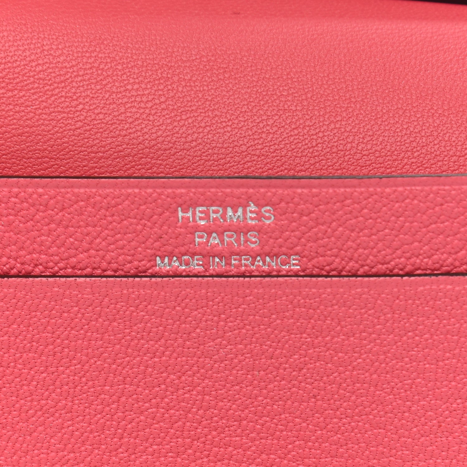 Hermes Chevre Mysore Bearn Card Holder Wallet Rose Lipstick 6 of 8