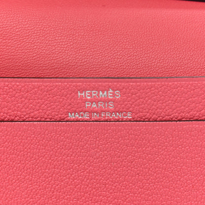 Hermes Chevre Mysore Bearn Card Holder Wallet Rose Lipstick 6 of 8