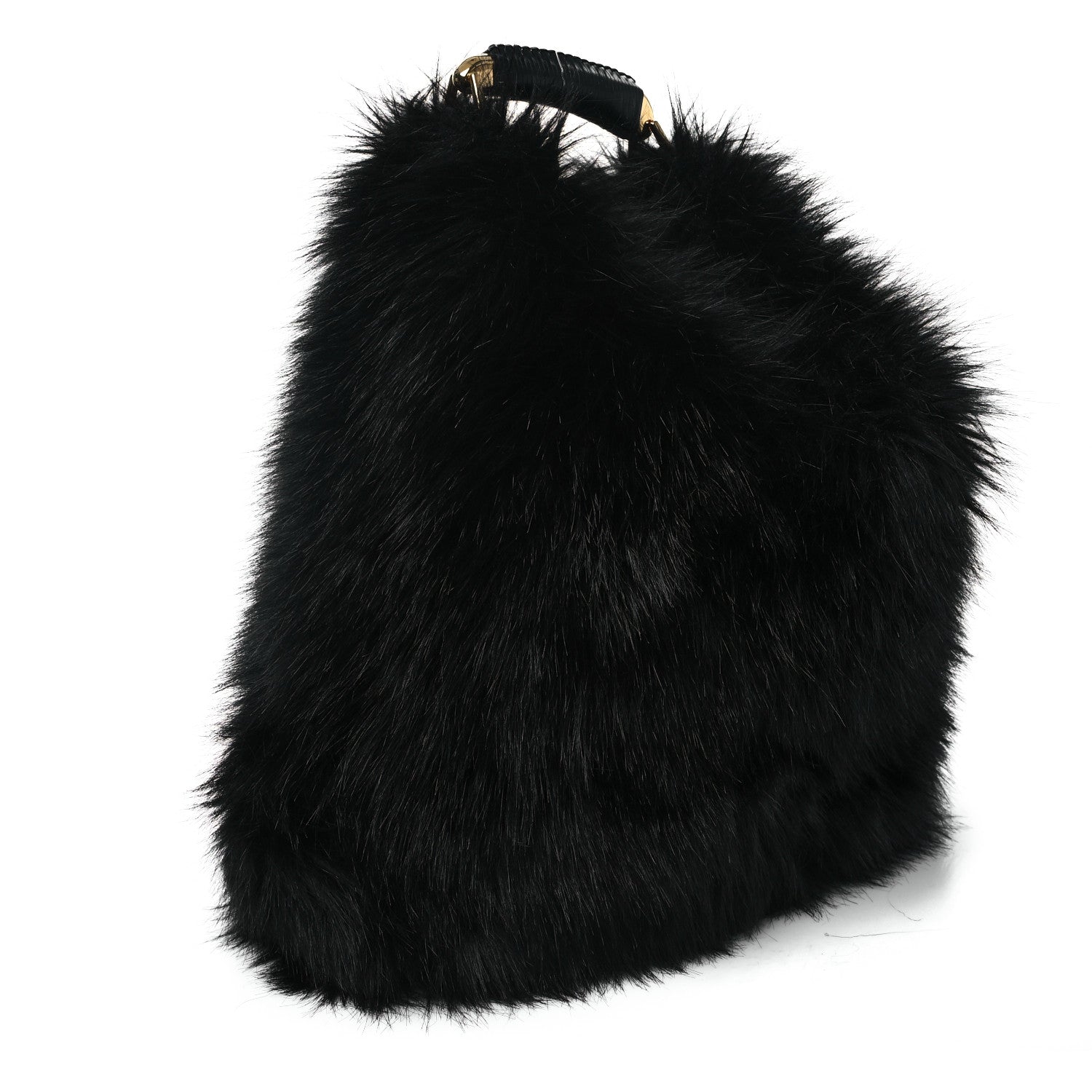 Tom Ford Faux Fur Large Bianca Hobo Black 3 of 11