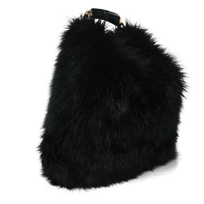 Tom Ford Faux Fur Large Bianca Hobo Black 3 of 11