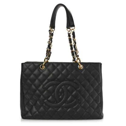 Chanel Caviar Quilted Grand Shopping Tote GST Black 1 of 13