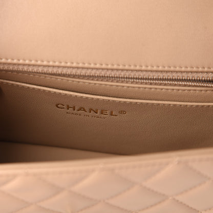 Chanel Lambskin Quilted Mini Rectangular Flap Dark Beige 8 of 11