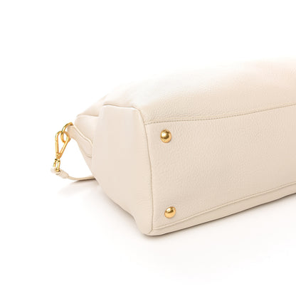 Prada Vitello Daino Top Handle Zip Tote Talco 8 of 11