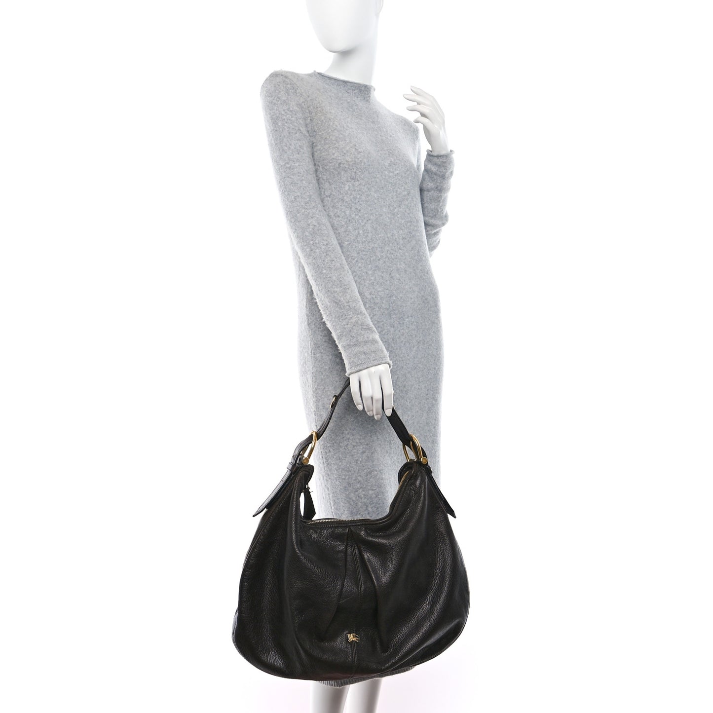 Calfskin Malika Hobo Dark Brown