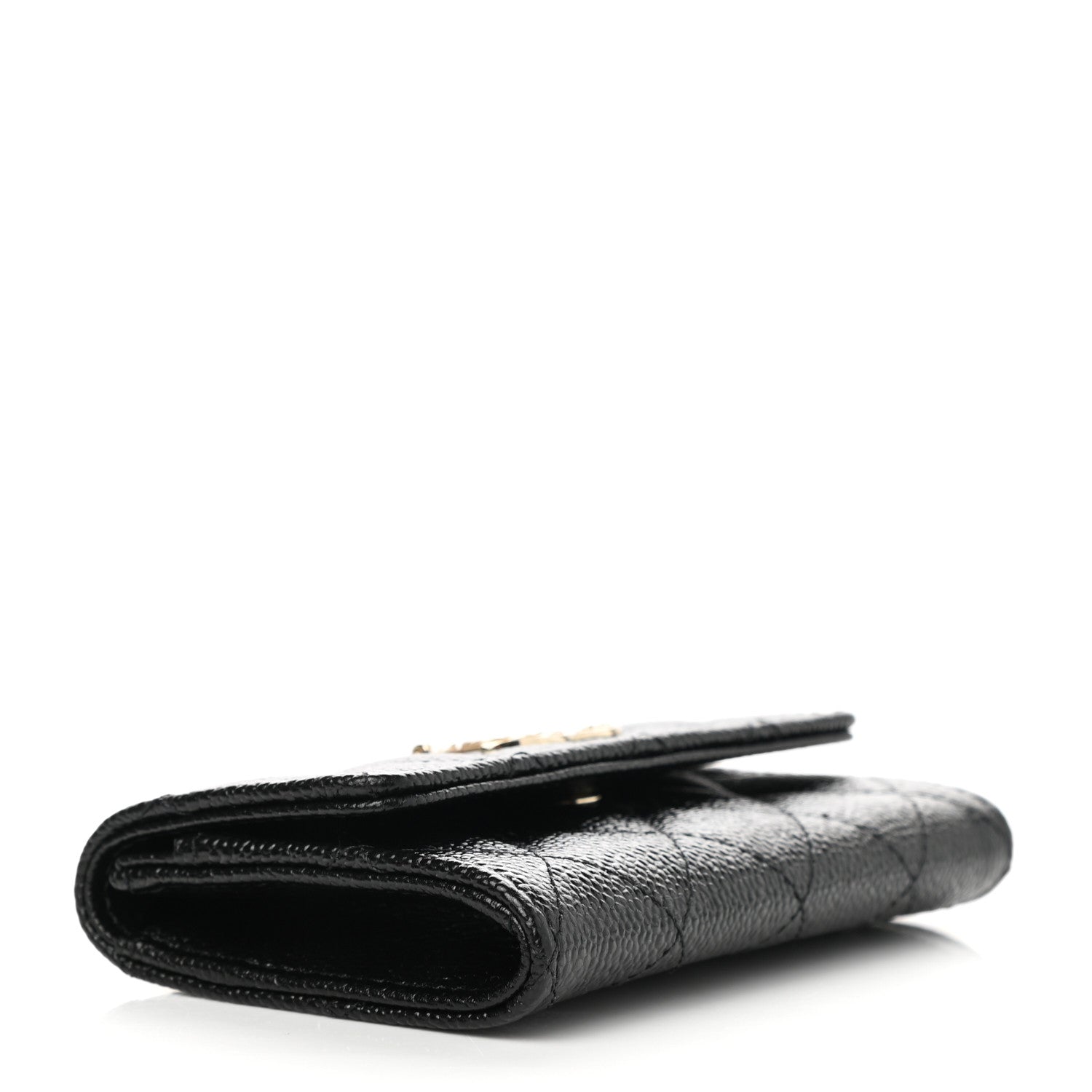 Chanel Caviar Quilted Chain CC Flap Card Holder Black 4 of 8