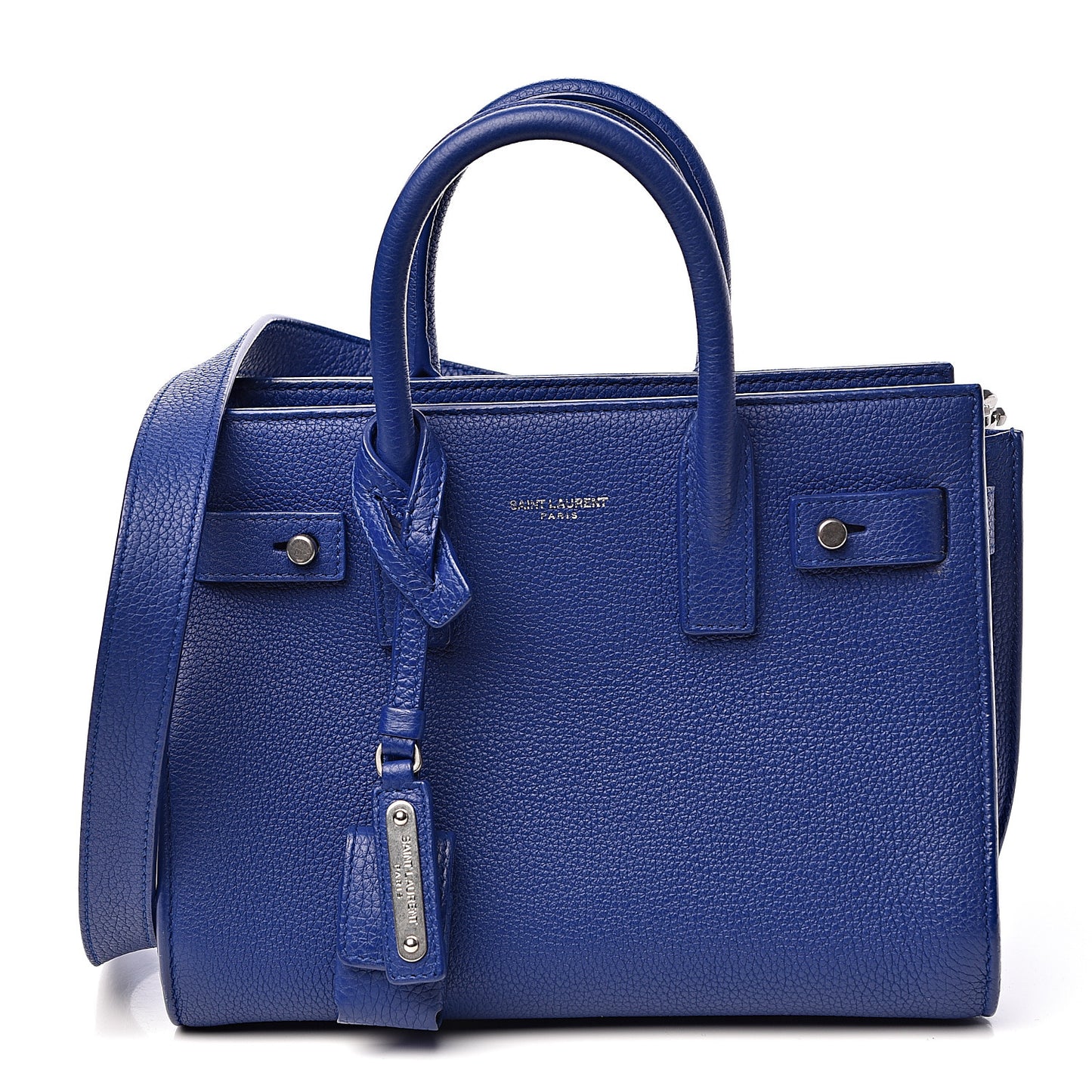 Grained Calfskin Nano Supple Sac De Jour Flash Blue