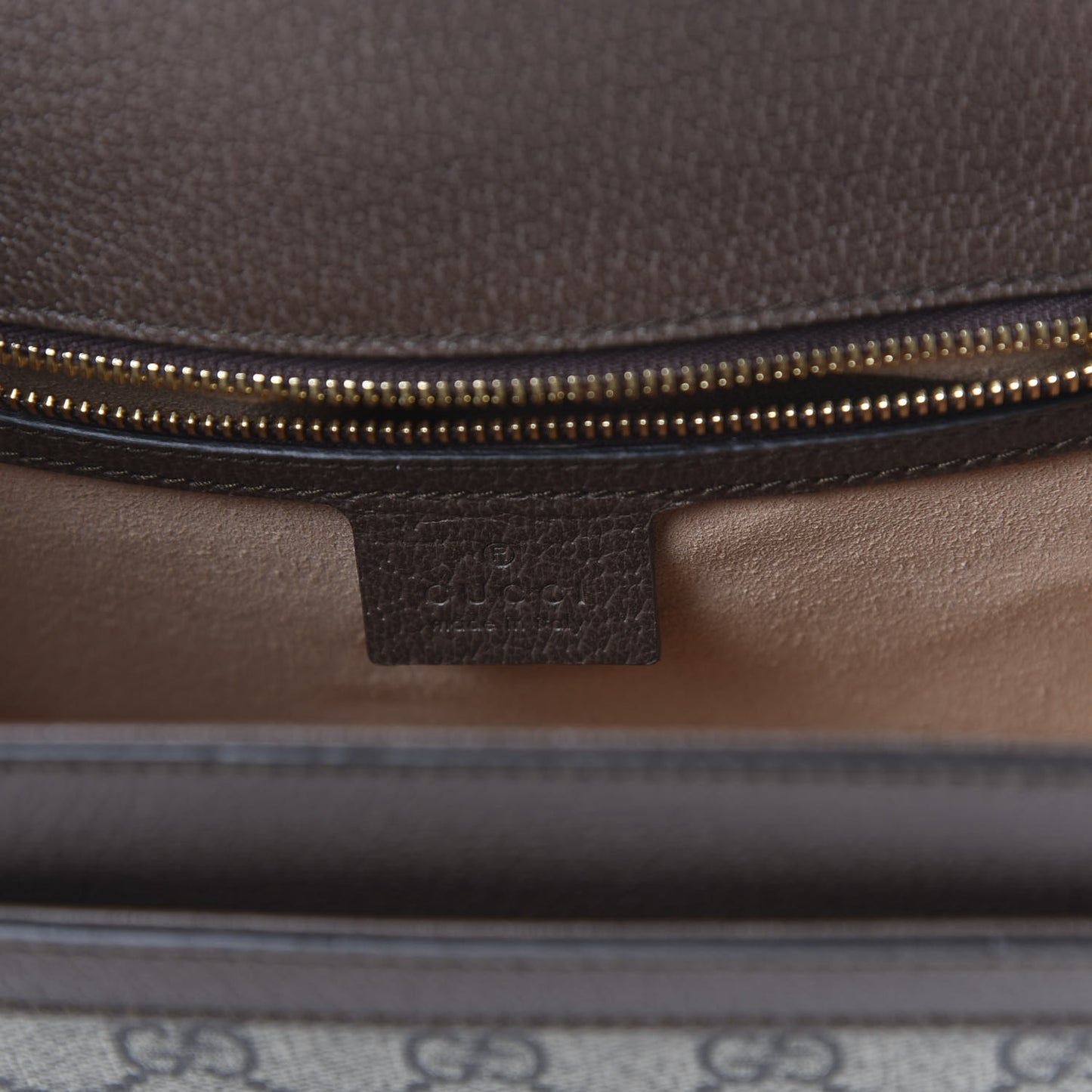 GG Supreme Monogram Web Small Ophidia Flap Messenger Bag Brown