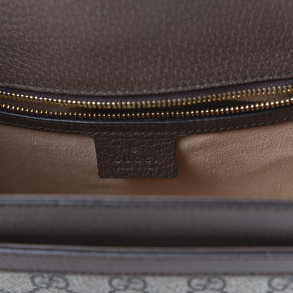 Gucci GG Supreme Monogram Web Small Ophidia Flap Messenger Bag Brown 8 of 10