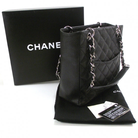 Chanel Caviar Petit Shopping Tote PST Black 3 of 11