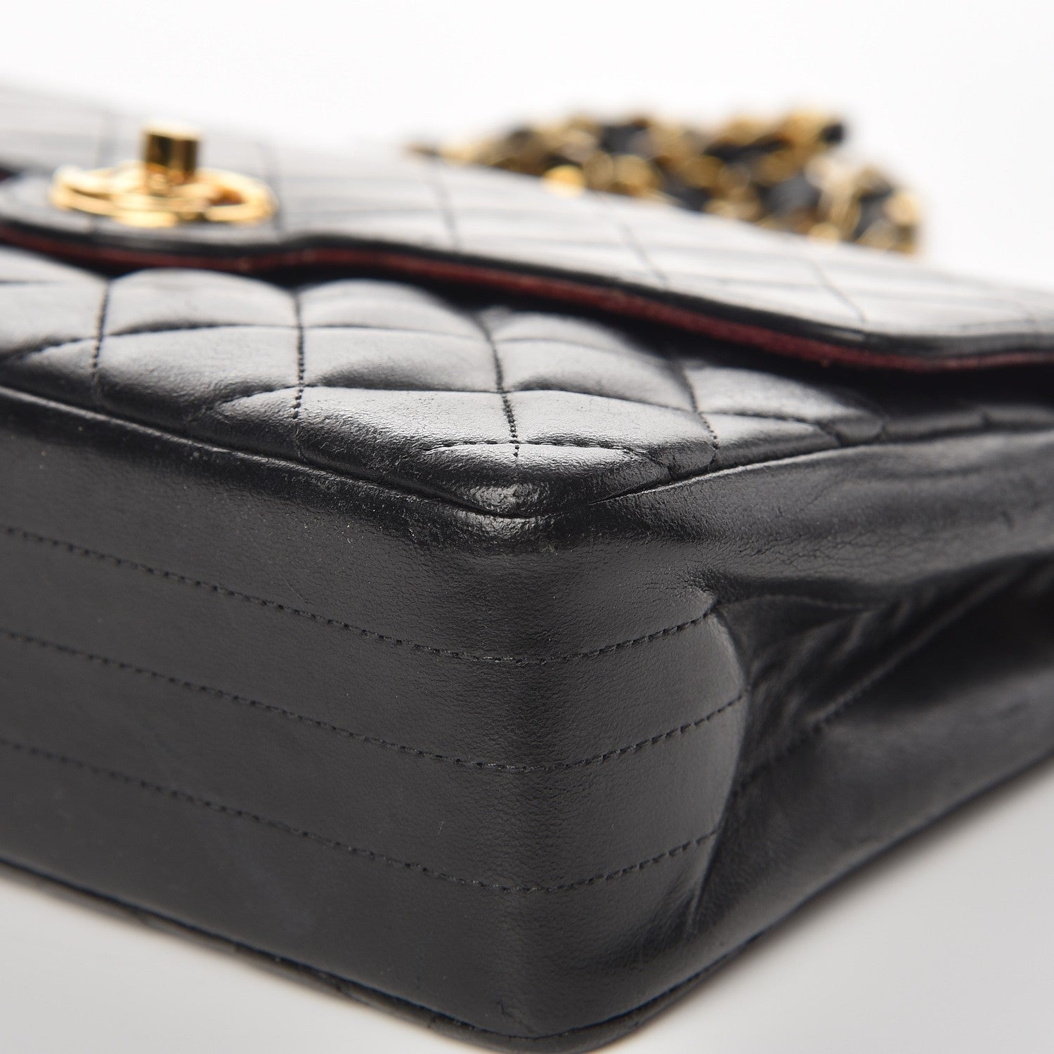 Chanel Lambskin Quilted Small Single Flap Black 12 of 14