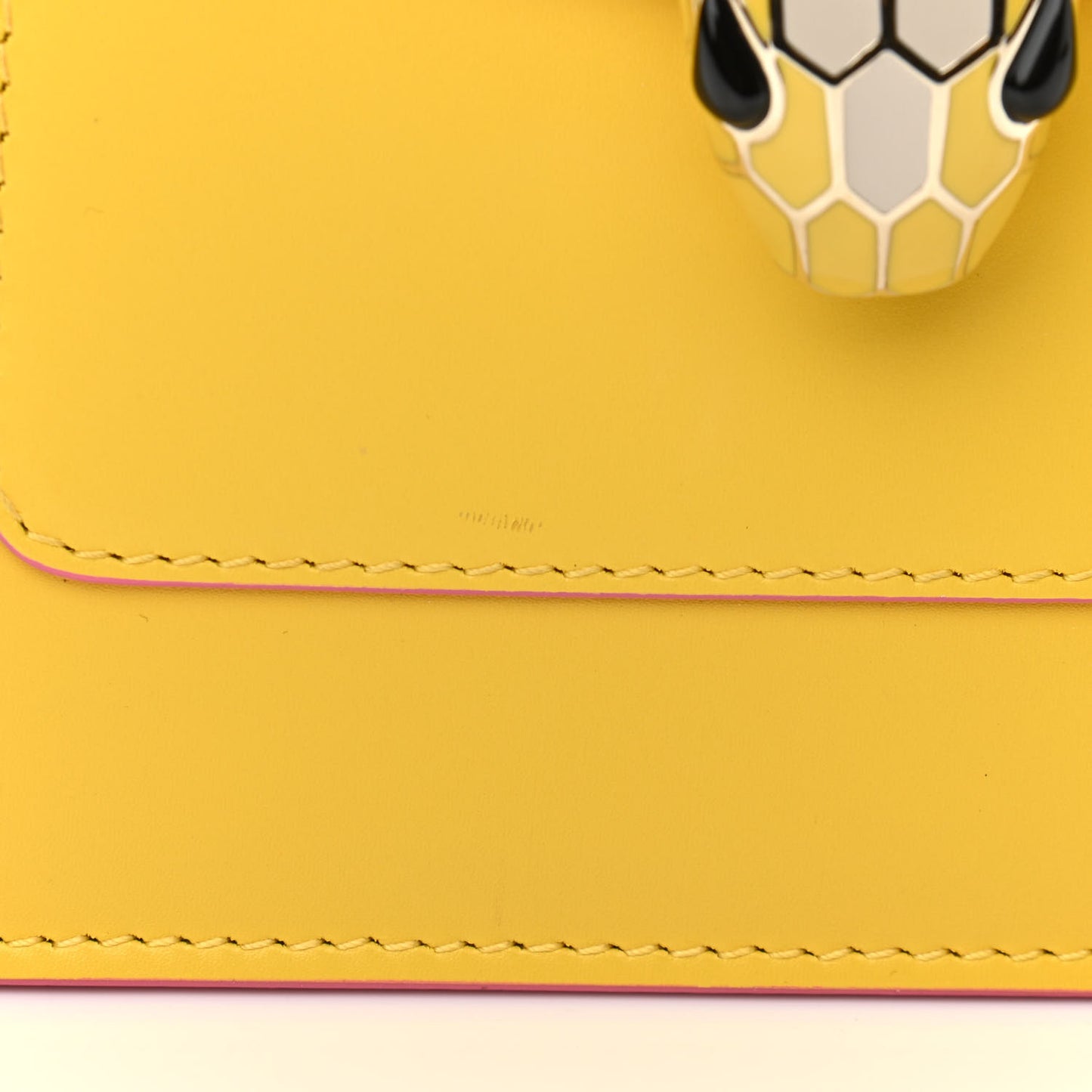 Calfskin Serpenti Forever Top Handle Yellow
