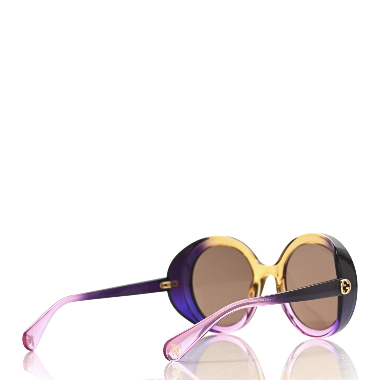 Acetate Round GG Sunglasses GG0367S Purple