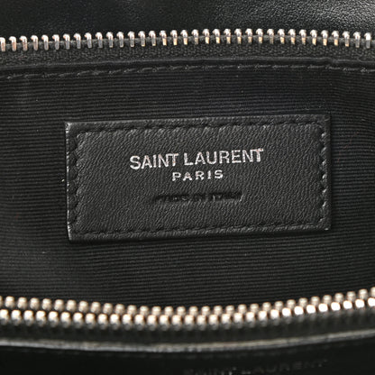 Saint Laurent Calfskin Y Quilted Monogram Medium Loulou Satchel Black 7 of 12