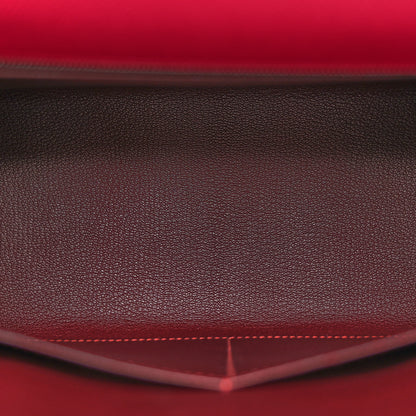 Hermes Epsom Verso Kelly Sellier 28 Framboise Prune 5 of 13