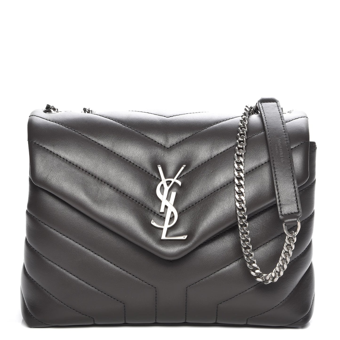 Calfskin Y Quilted Monogram Small Loulou Chain Satchel Earth
