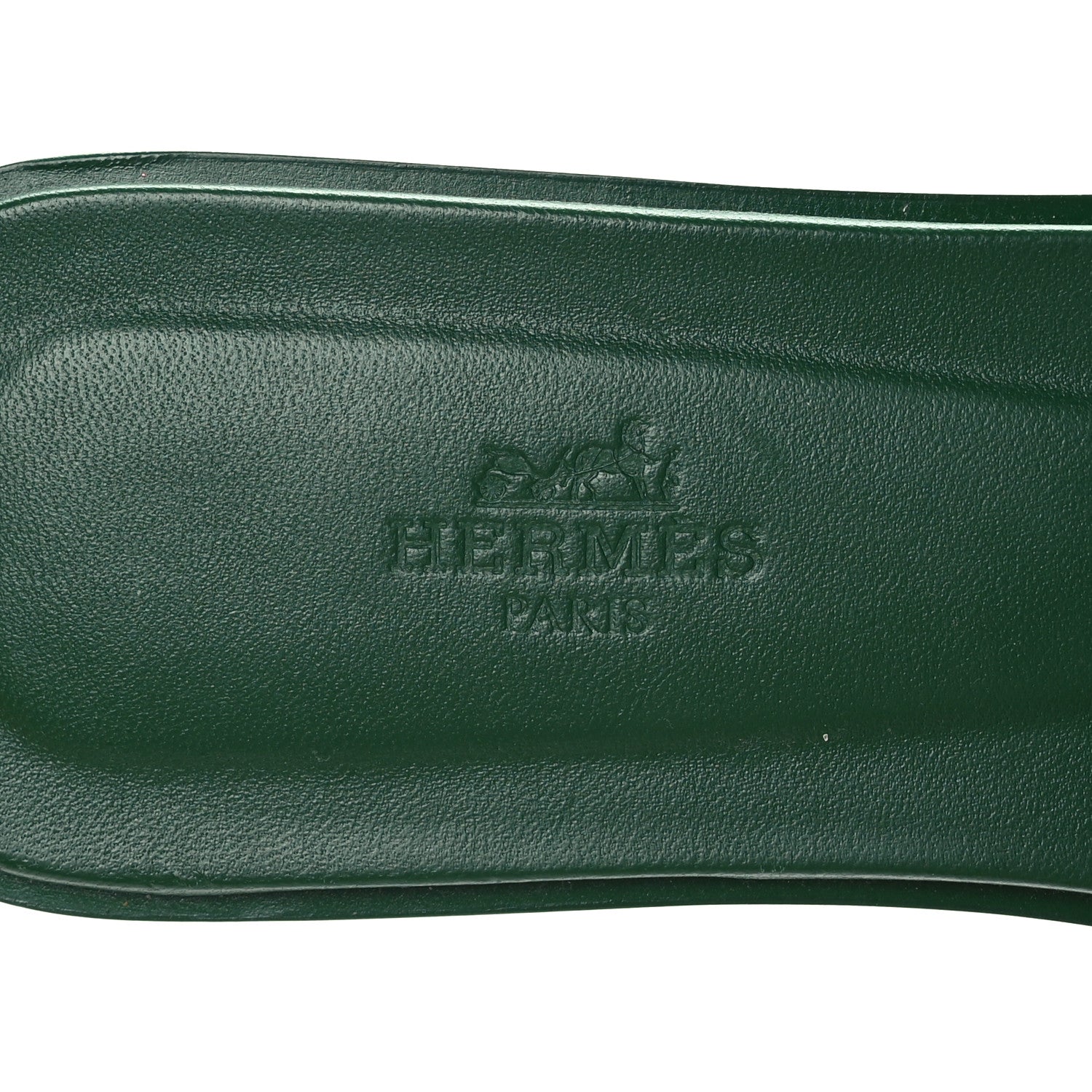 Hermes Epsom Oran Sandals 38.5 Vert Emeraude 7 of 9
