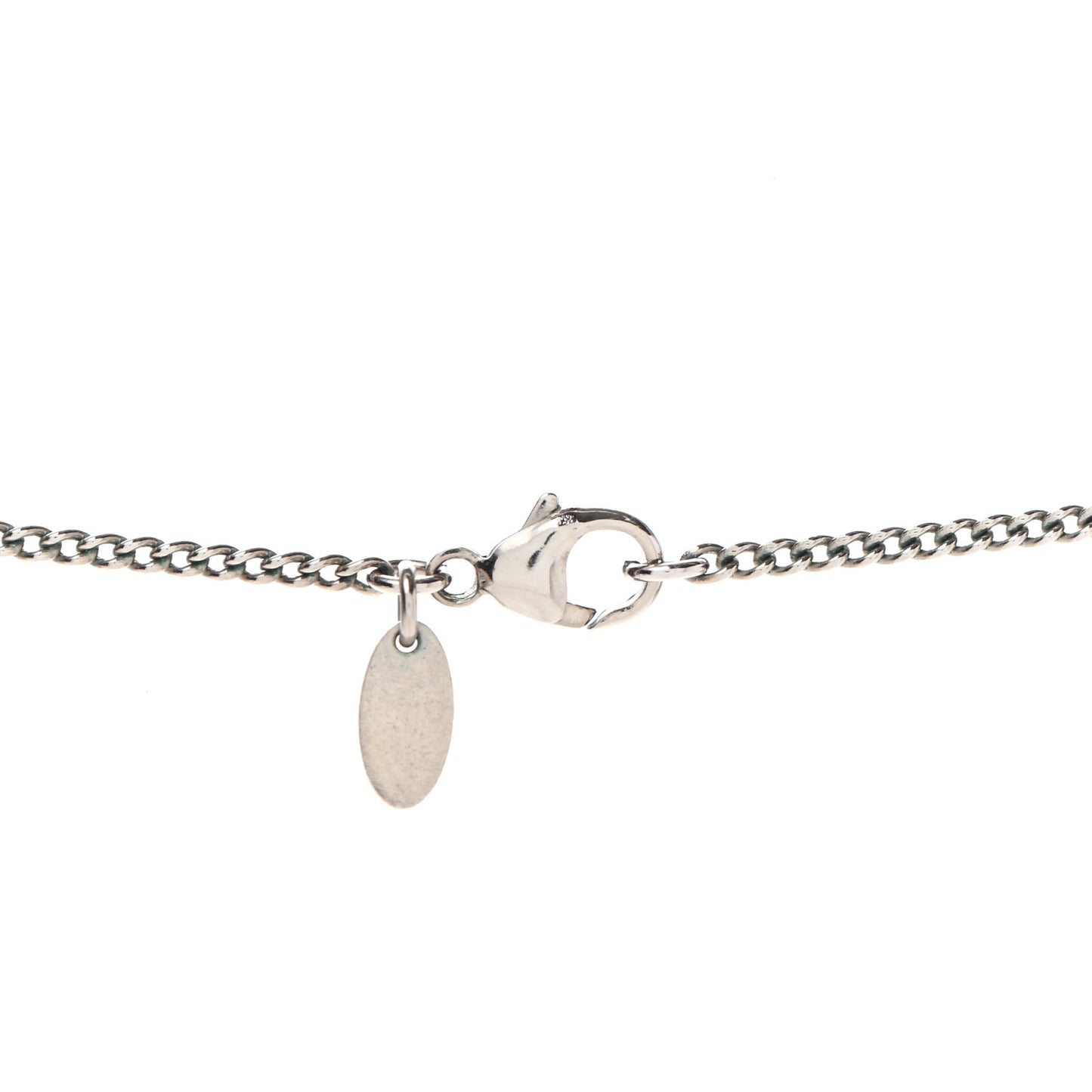 Crystal Large CC Necklace Silver