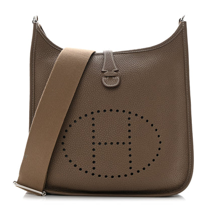 Hermes Taurillon Clemence Evelyne III PM Etoupe 1 of 13