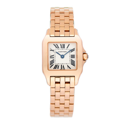 Cartier 18K Pink Gold 22mm Santos Demoiselle Quartz Watch 1 of 5
