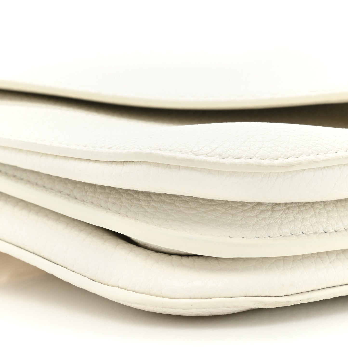 Calfskin Mount Envelope Bag White