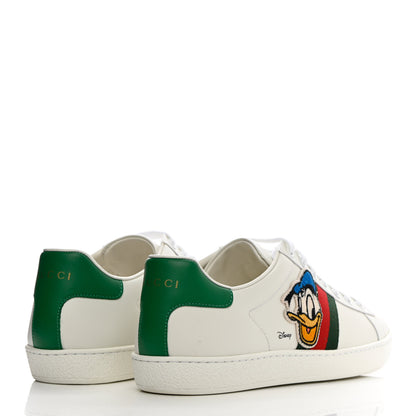 Gucci X DISNEY Calfskin Miro Soft Web Donald Duck Womens Ace Sneakers 39 White New Shamarock 4 of 13