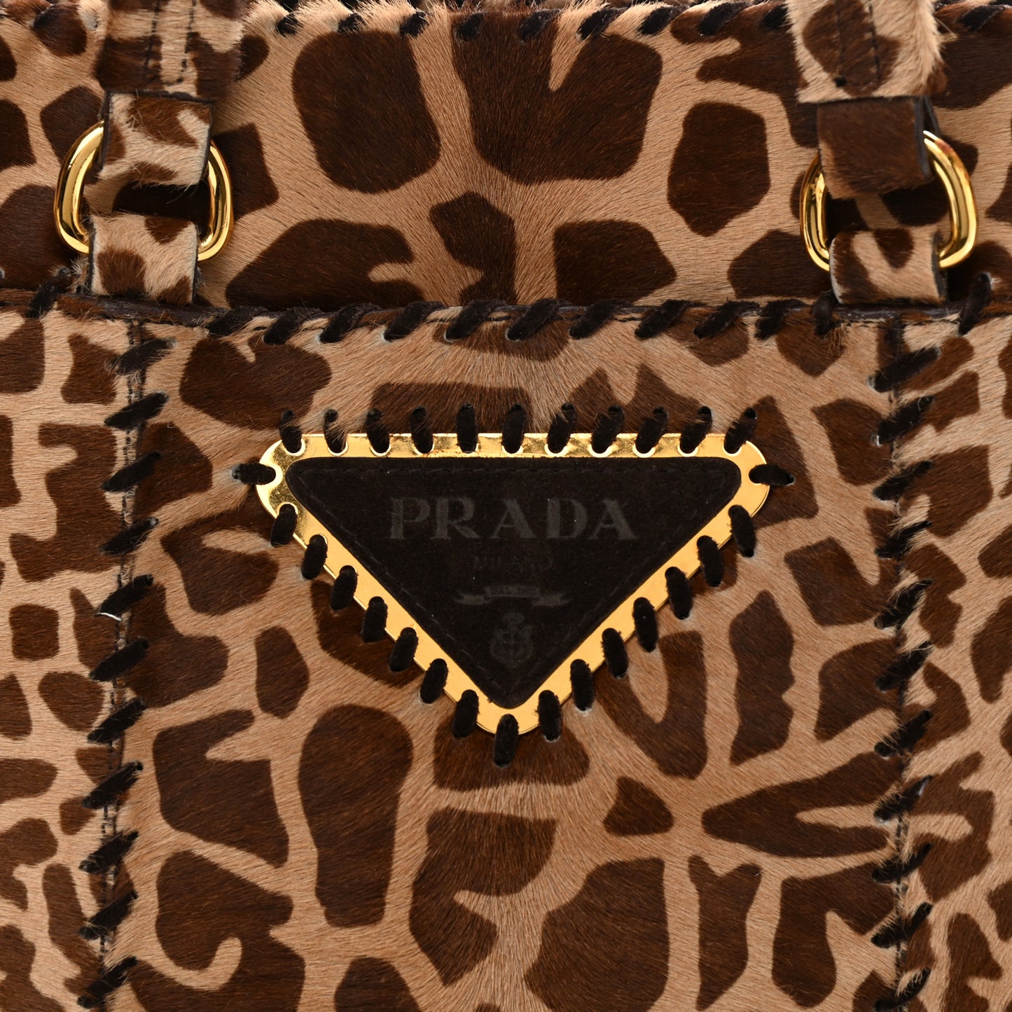 Cavallino Giraffe Print Tote Sabbia Moro