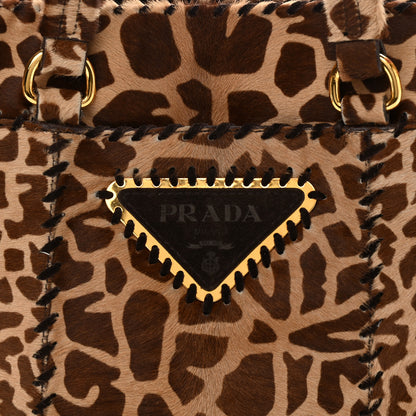 Prada Cavallino Giraffe Print Tote Sabbia Moro 8 of 10