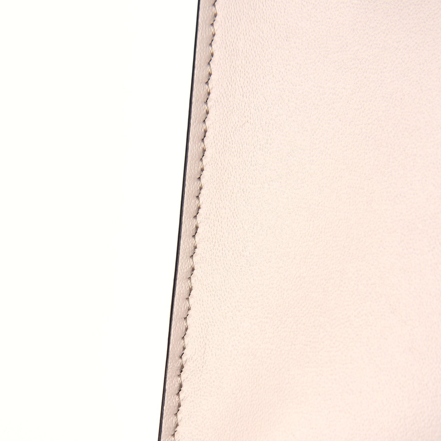 Vitello King Logo Embossed Large Flat Pouch Poudre