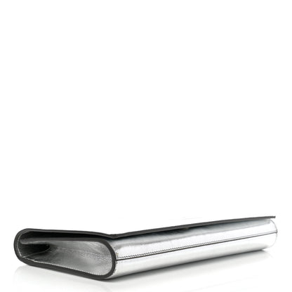 Saint Laurent Metallic Calfskin Monogram Large Belle De Jour Clutch Silver 3 of 9